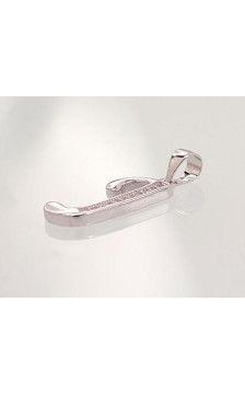 Silver pendant 2301614(PRh-Gr)_CZ, Silver 925°, Rhodium (Plating), Zirkons