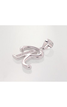 Silver pendant 2301621(PRh-Gr)_CZ, Silver 925°, Rhodium (Plating), Zirkons