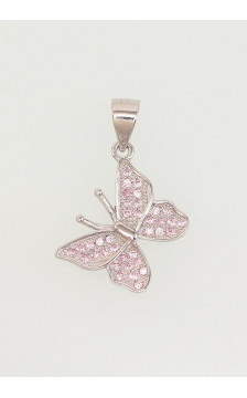 Silver pendant 2301650(PRh-Gr)_CZ-PI, Silver 925°, Rhodium (Plating), Zirkons