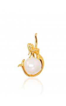 Silver pendant 2301748(PAu-Y)_PE, Silver 925°, yellow gold (Plating), Fresh-water Pearl