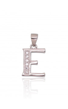 Silver pendant 2301836(PRh-Gr)_CZ, Silver 925°, Rhodium (Plating), Zirkons