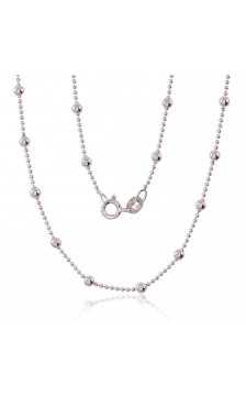 Silver chain Bead 1-3 mm 2400058(PRh-Gr), Silver 925°, Rhodium (Plating)