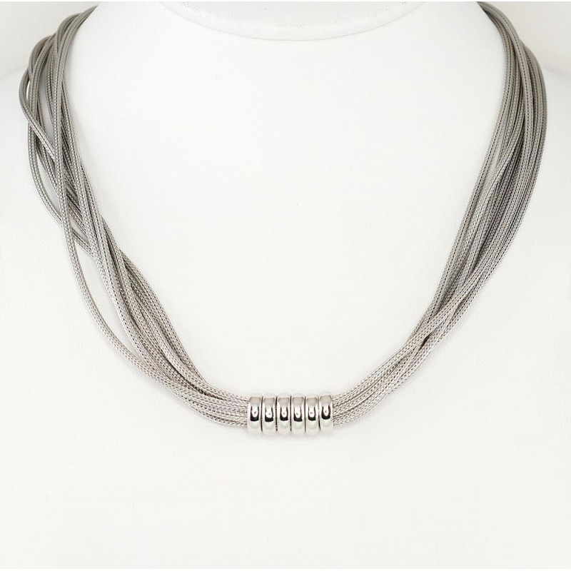 Silver necklace 2500100(PRh-Gr), Silver 925°, Rhodium (Plating)