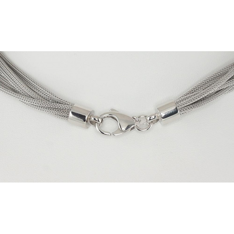 Silver necklace 2500100(PRh-Gr), Silver 925°, Rhodium (Plating)