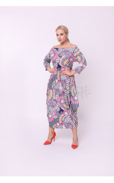 Viscose TAFFI dress flowers 6