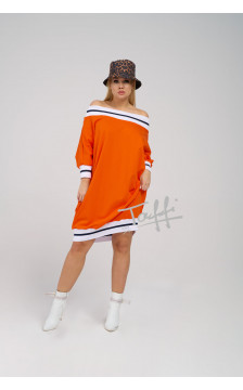 TAFFI cotton dress orange 10