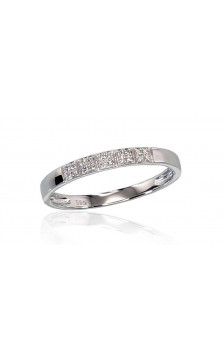 Gold ring 1100291(Au-W)_DI, White Gold 585°, Diamonds