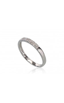 Gold ring 1100291(Au-W)_DI, White Gold 585°, Diamonds