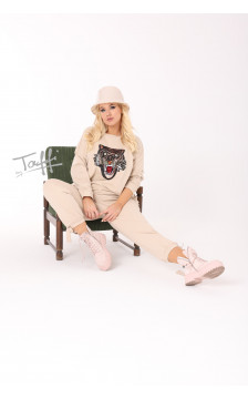 Cotton Taffi casual suit Lion Beige 16