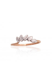 Gold ring 1100941(Au-R+PRh-W), Red Gold 585°, Rhodium (Plating)