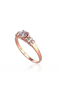 Gold ring 1100077(Au-R)_CZ, Red Gold 585°, Zirkons