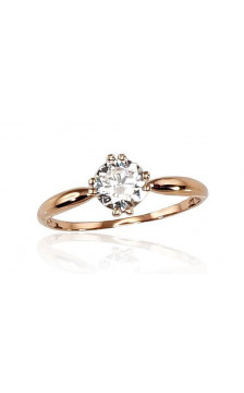 Gold ring 1100242(Au-R)_CZ, Red Gold 585°, Zirkons