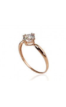 Gold ring 1100242(Au-R)_CZ, Red Gold 585°, Zirkons