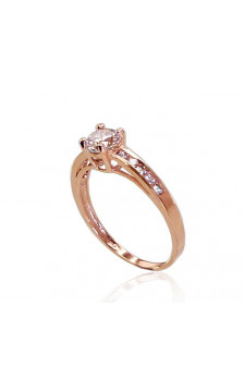 Gold ring 1100353(Au-R)_CZ, Red Gold 585°, Zirkons