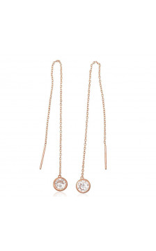 Gold Earrings 1201129(Au-R)_CZ, Red Gold 585°, Zirkons