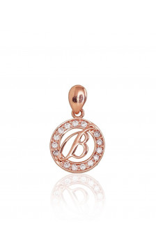 Gold pendant 1300123(Au-R)_CZ, Red Gold 585°, Zirkons