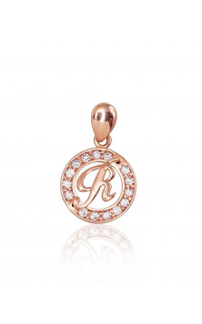 Gold pendant 1300138(Au-R)_CZ, Red Gold 585°, Zirkons