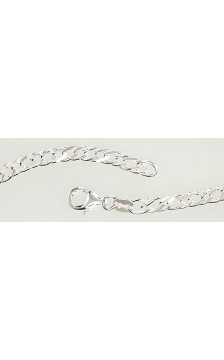 Silver chain Rombo 4 mm , diamond cut 2400098, Silver 925°