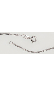 Silver chain Curb 1.5 mm , diamond cut 2400108(PRh-Gr), Silver 925°, Rhodium (Plating)